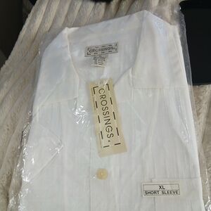 Crossings XL White Short Sleeve Men's Shirt